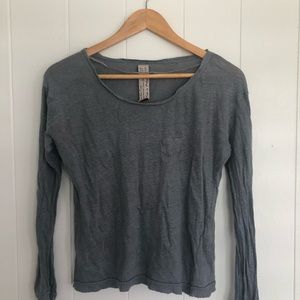 ZARA pewter light long sleeve blouse